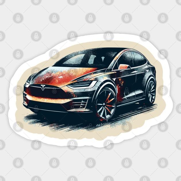 Tesla Model X Sticker by Vehicles-Art